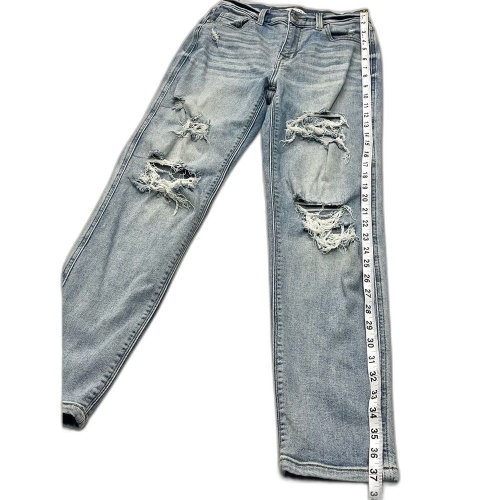 Eunina Light Blue Distressed Rocky High Rise Boyfriend Jeans Women’s Size 1 - Picture 7 of 16